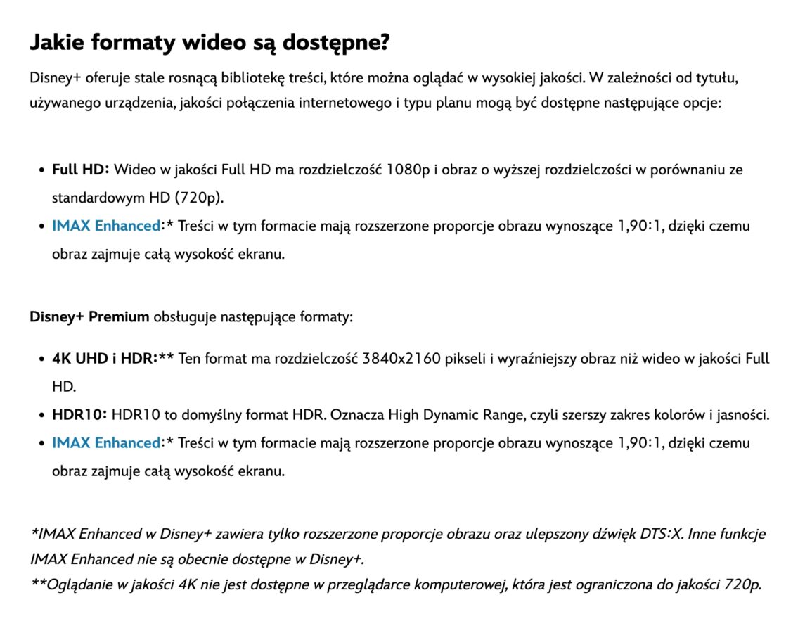 Disney+ Dolby Vision