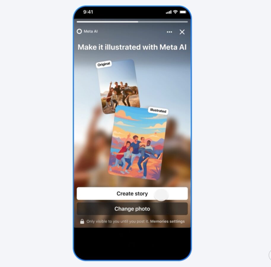 Facebook funkcja Restyle