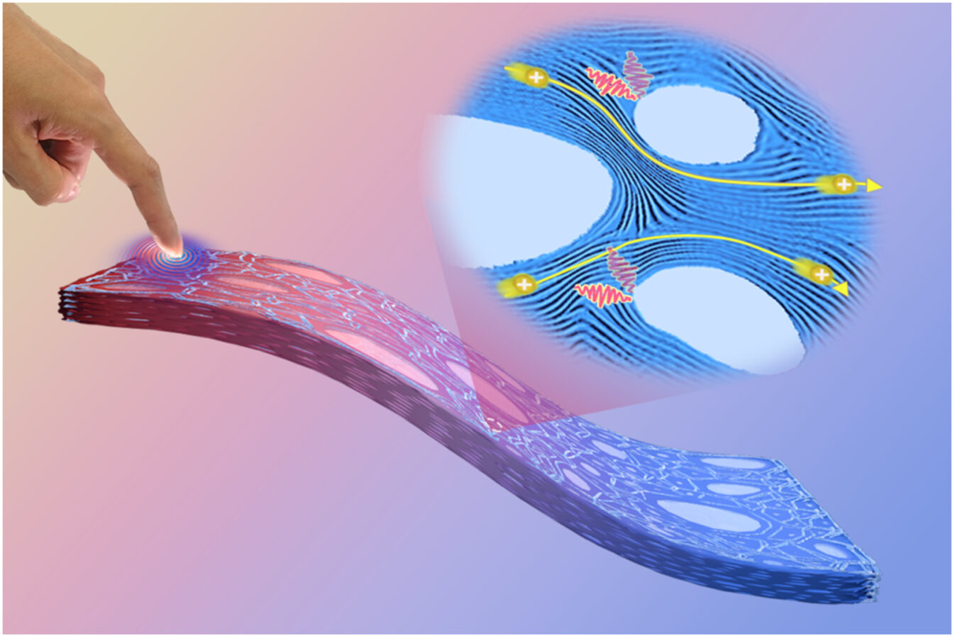 Schematyczne spojrzenie na gąbczasty materiał termoelektryczny opracowany prezz naukowców z Chinese Academy of Sciences