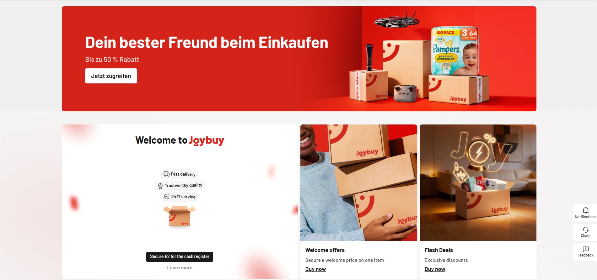 strona główna sklepu internetowego joybuy.de