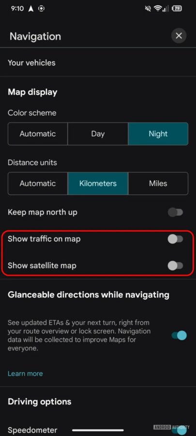 Mapy Google nawigacja dodatkowe menu nowy wygląd