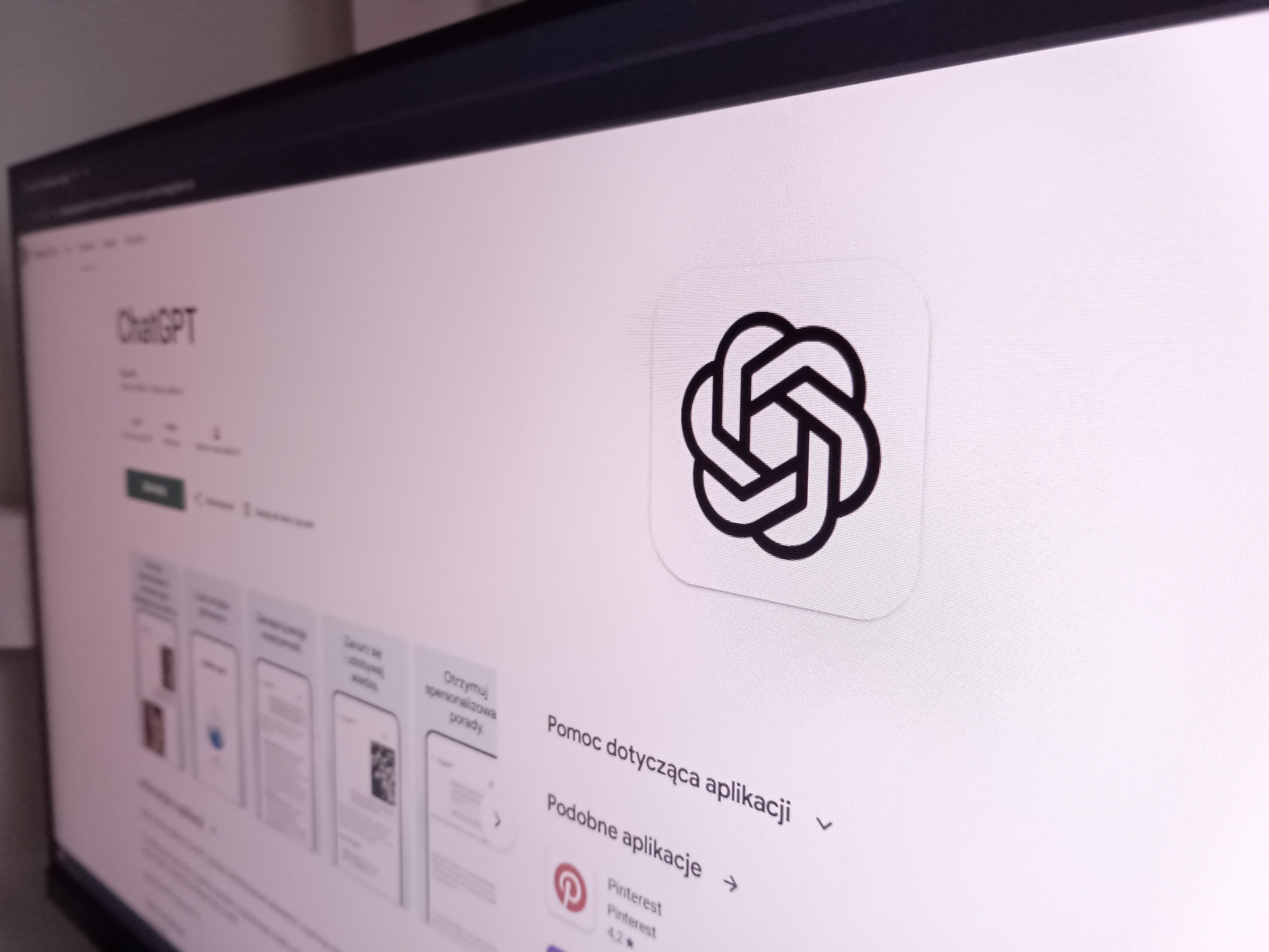 OpenAI, bot sztucznej inteligencji, ChatGPT, logo, sklep Google Play