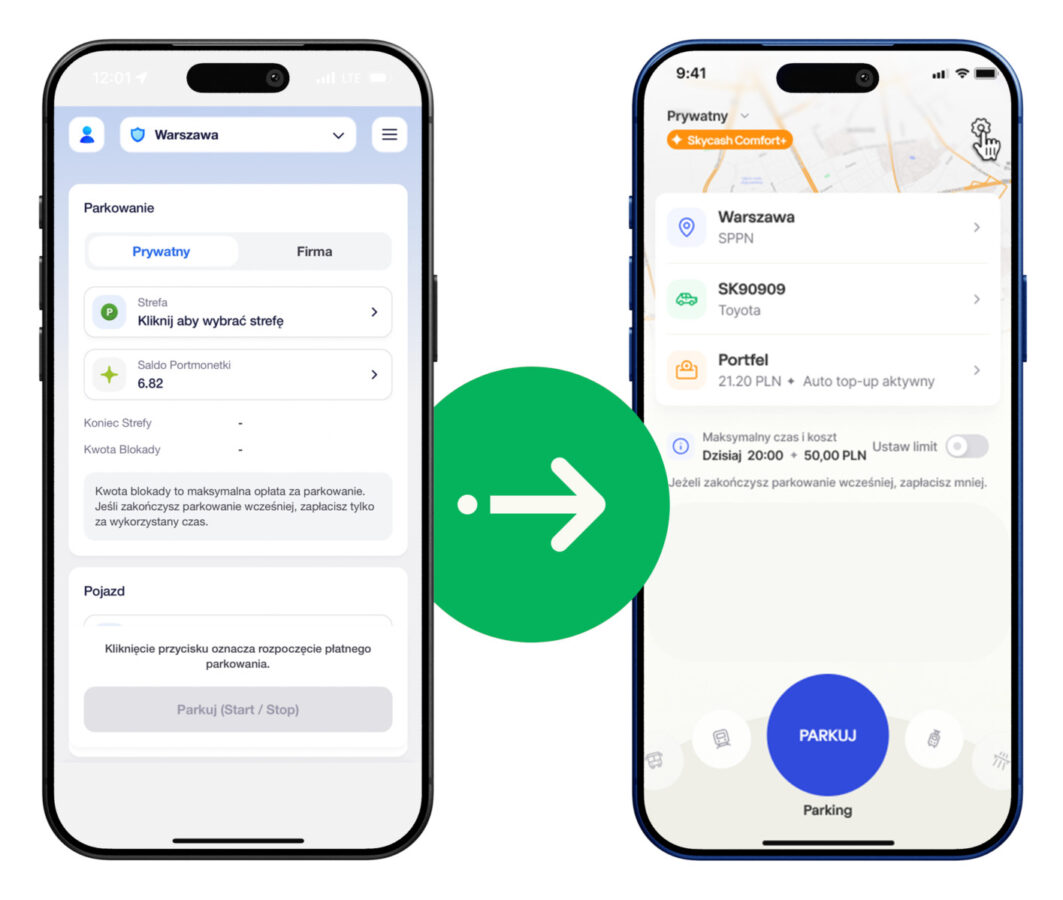 mobiParking zmienia się w Skycash Parking