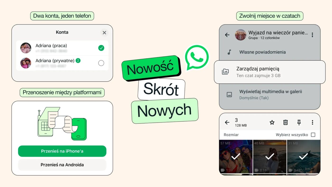 WhatsApp aktualizacja nowe funkcje
