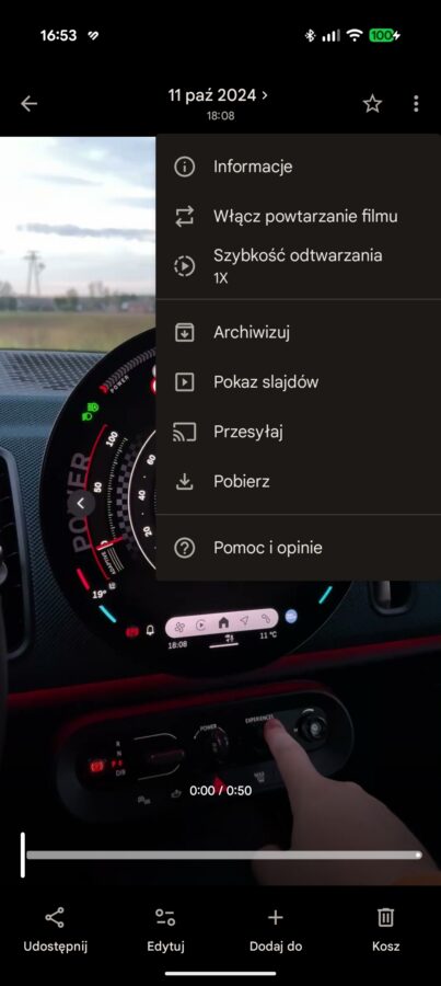 Zdjęcia Google szybkość odtwarzania wideo