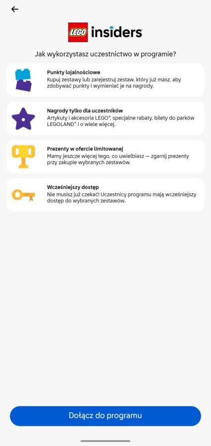 Aplikacja Lego Insiders w Polsce