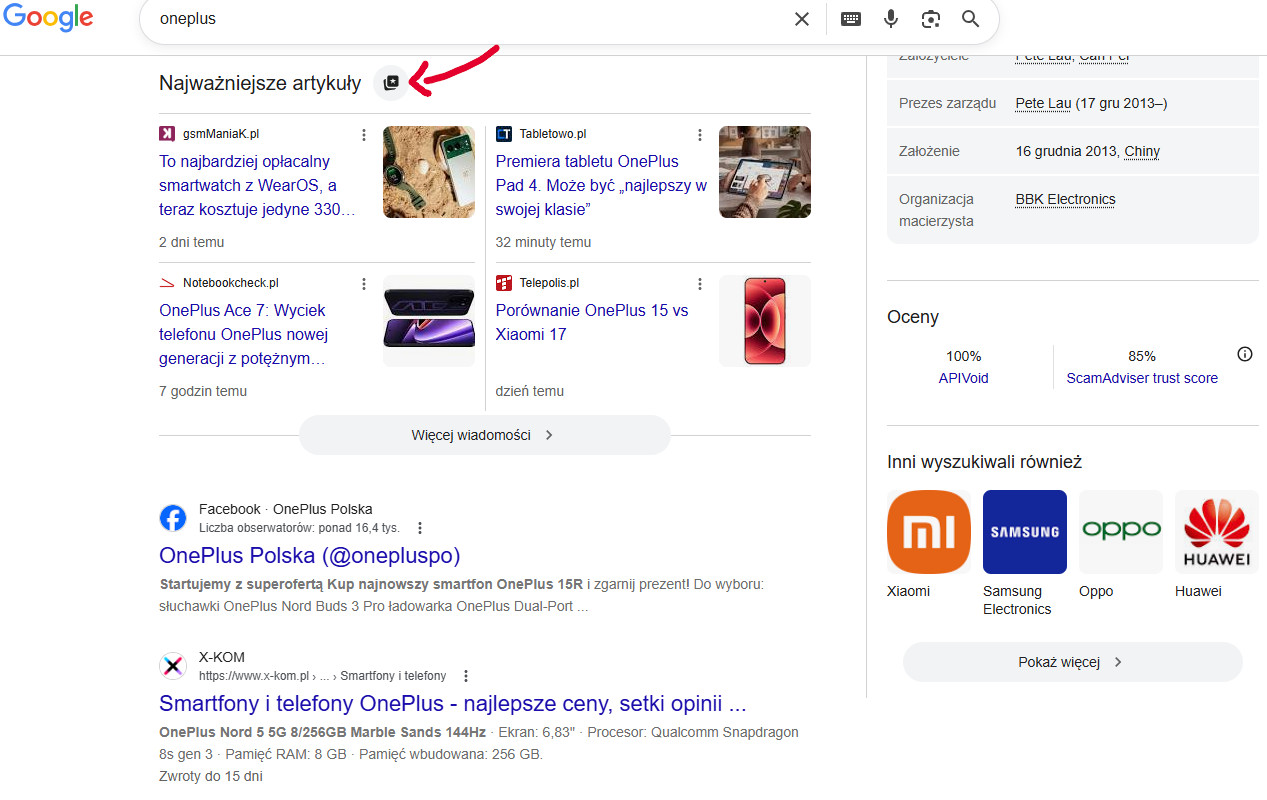 preferowane źródła w wyszukiwarce Google
