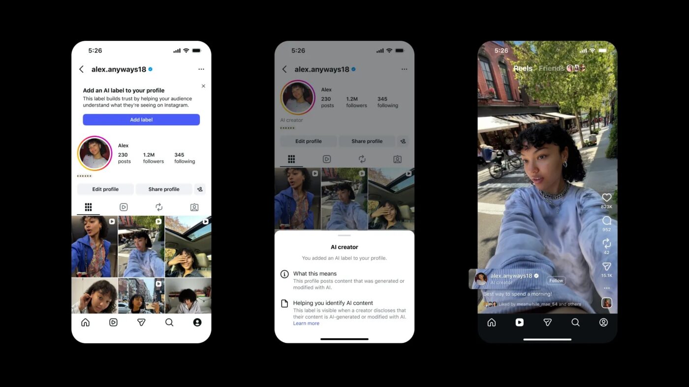 Instagram etykieta twórca AI