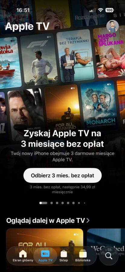 iOS 26 aplikacja Apple TV