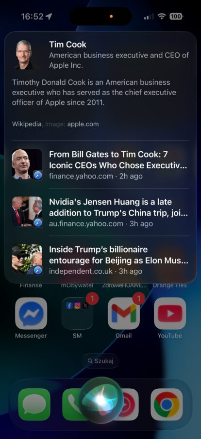 Siri w IOS 26