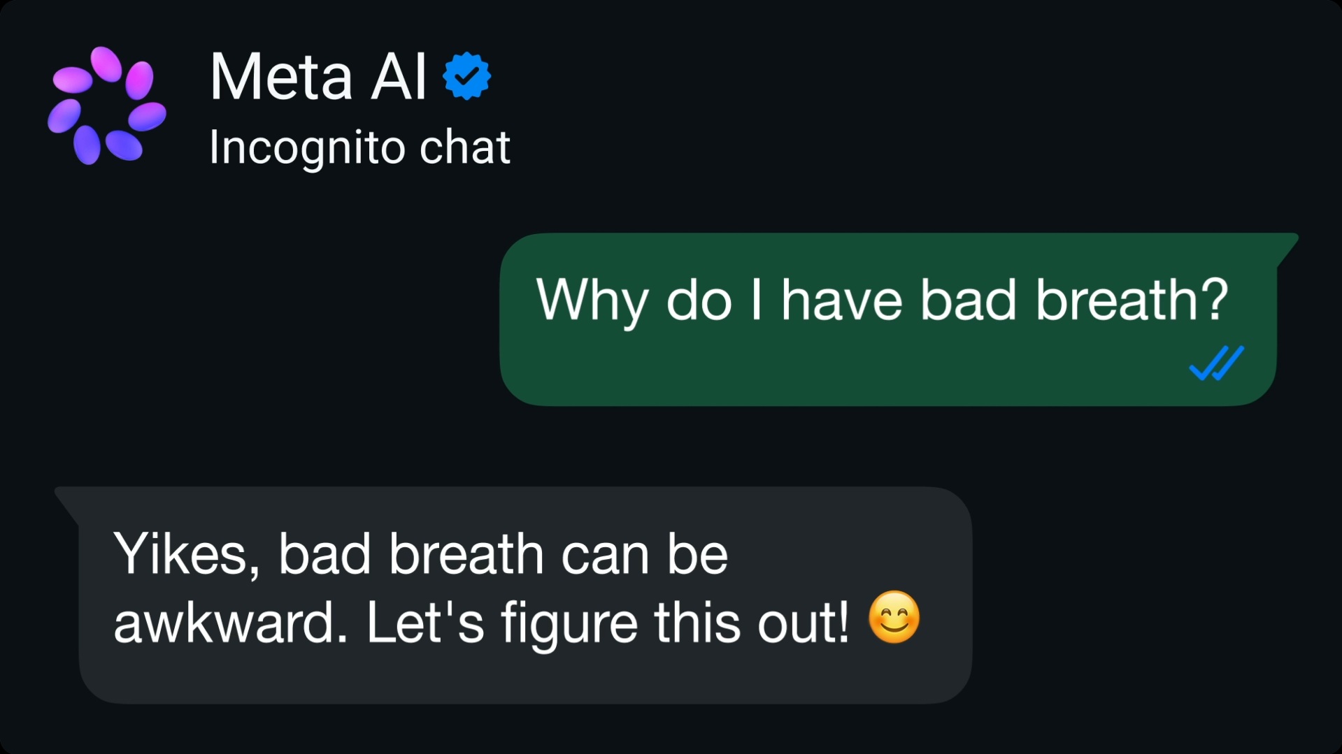 meta ai incognito chat na whatsappie