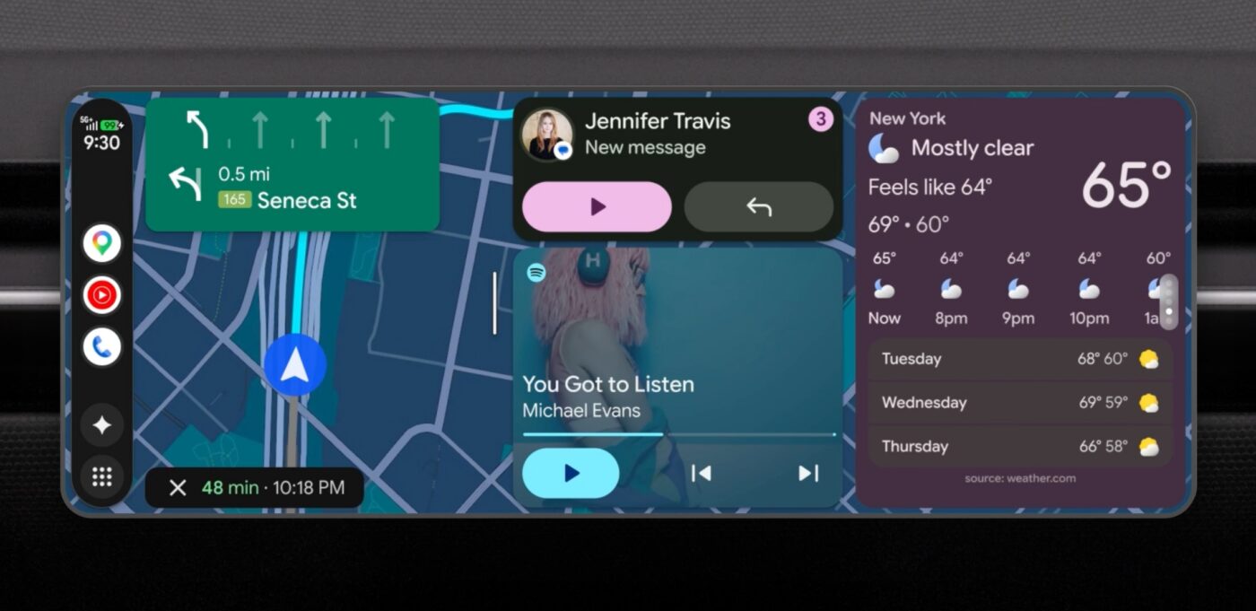 Nowy Android Auto widżety