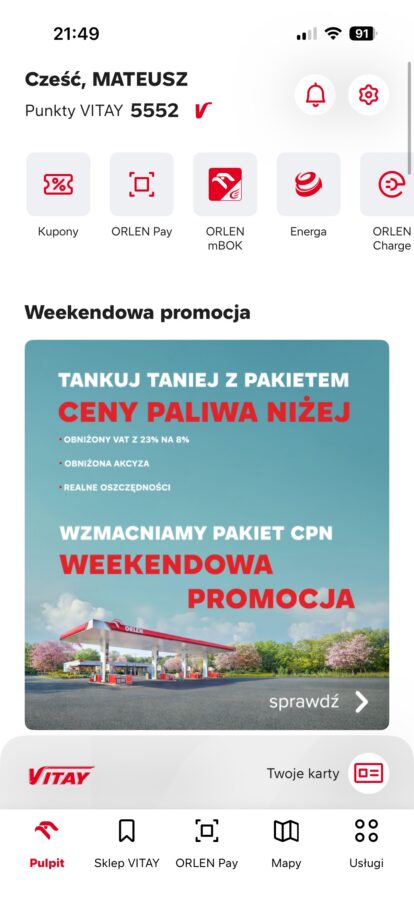 Orlen Vitay promocja na paliwo