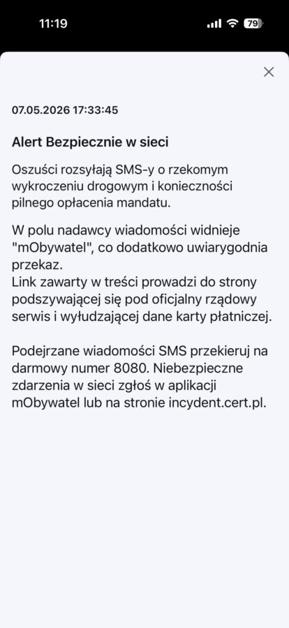 oszustwo mobywatel mandat źródło tabletowo.pl
