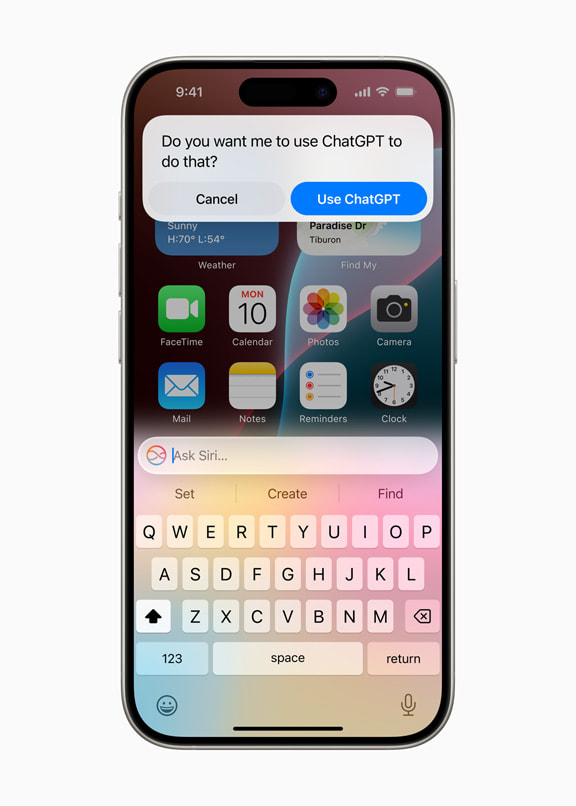 Siri korzystająca z ChatGPT