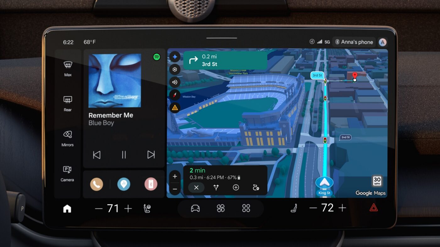 Volvo nowe funkcje Google Maps