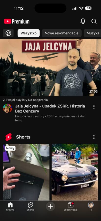 YouTube aplikacja