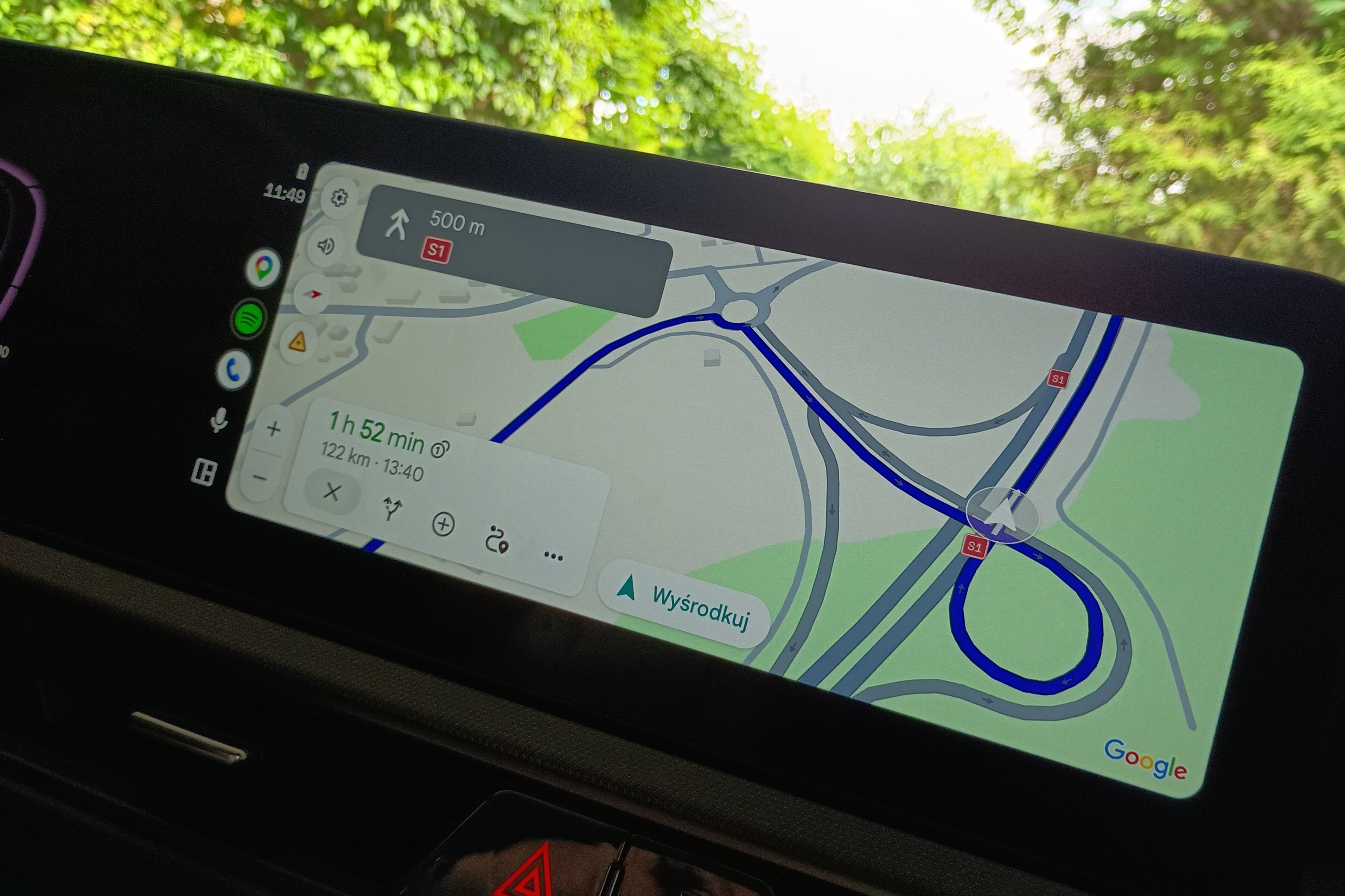 Android Auto, Mapy Google