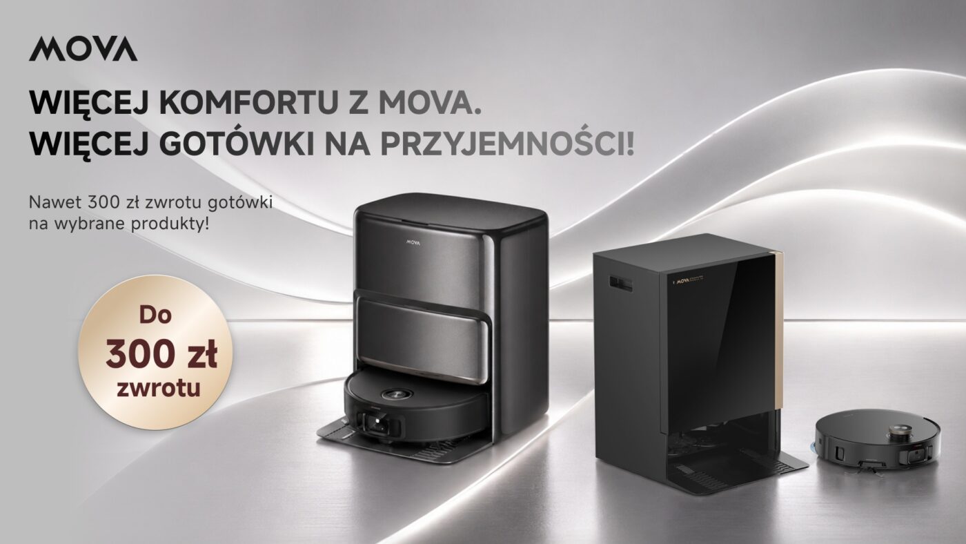 Cashback Mova na roboty sprzątające, odkurzacze, sprzęty smart home