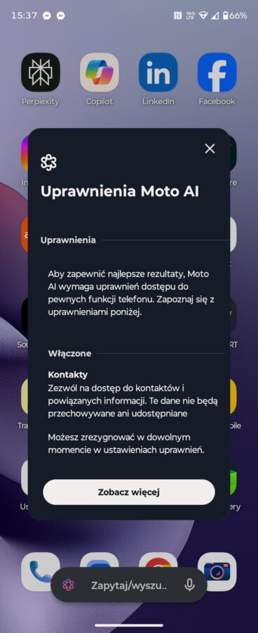 Motorola Razr 70 Ultra Przycisk AI