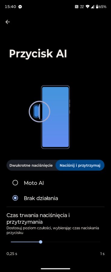 Motorola Razr 70 Ultra Przycisk AI