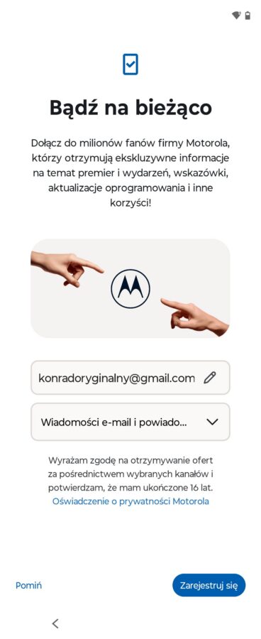 Motorola Razr 70 Ultra Zrzuty ekranu system operacyjny