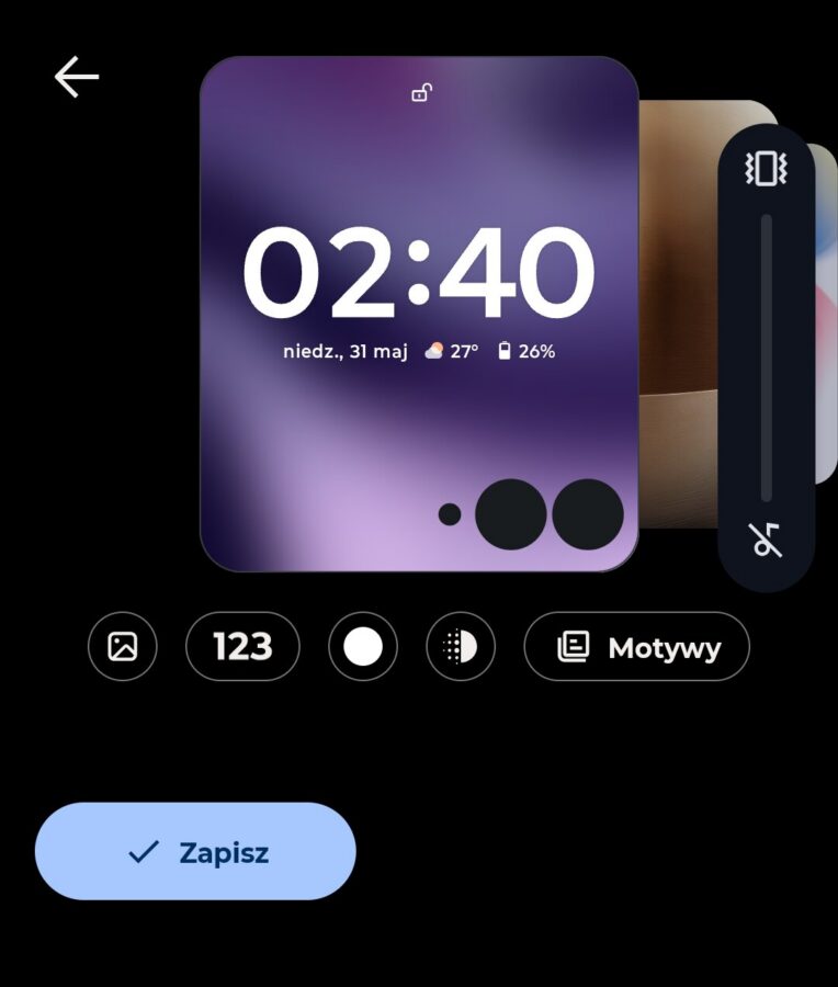Motorola Razr 70 Ultra mały ekran system