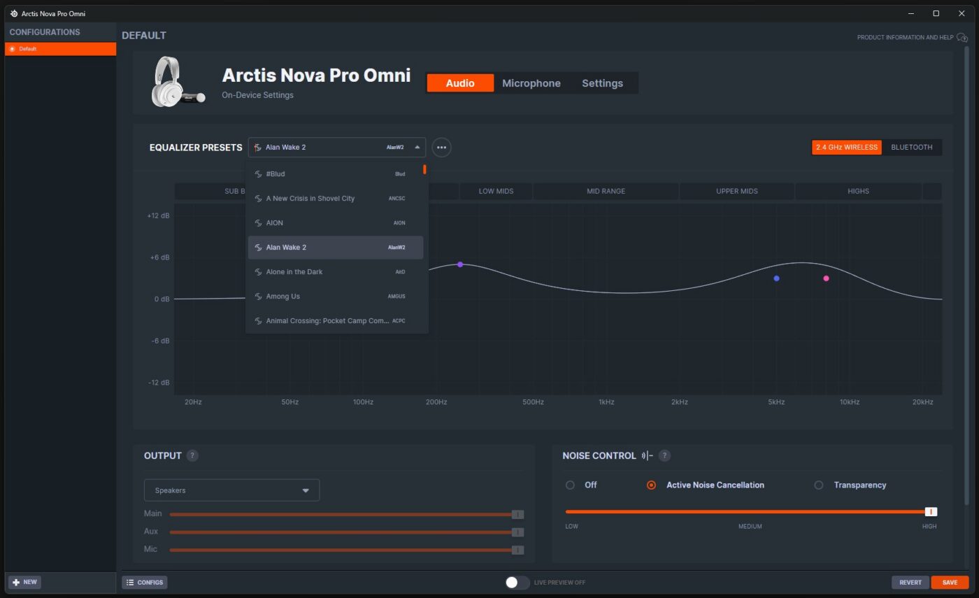 SteelSeries Arctis Nova Pro Omni recenzja aplikacja PC Windows
