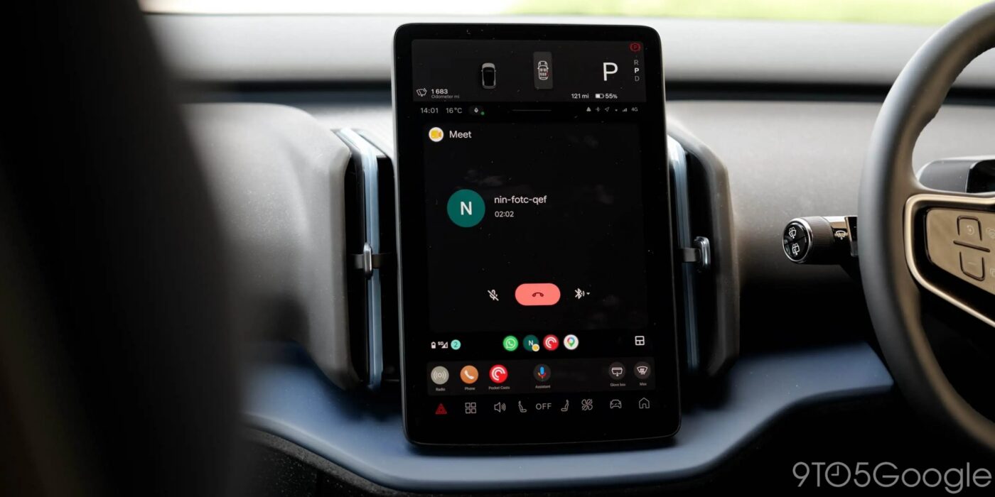 Google Meet w Android Auto