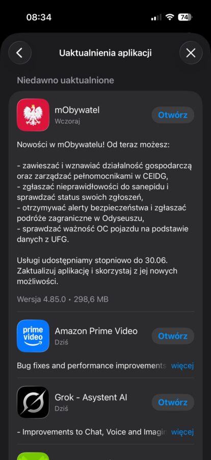 Aplikacja mObywatel wzbogaciła się o cztery kolejne, nowe funkcje źródło tabletowo.pl