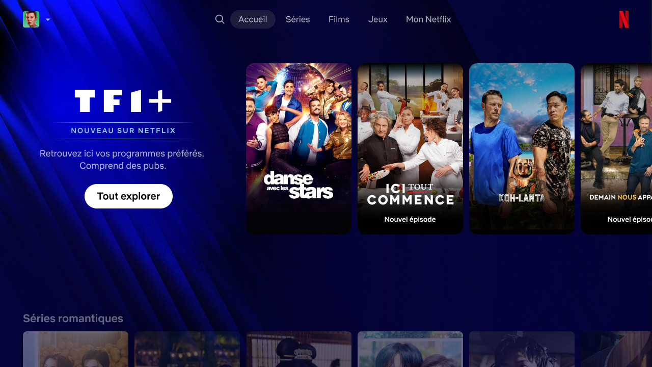 Katalog TF1+ w serwisie Netflix