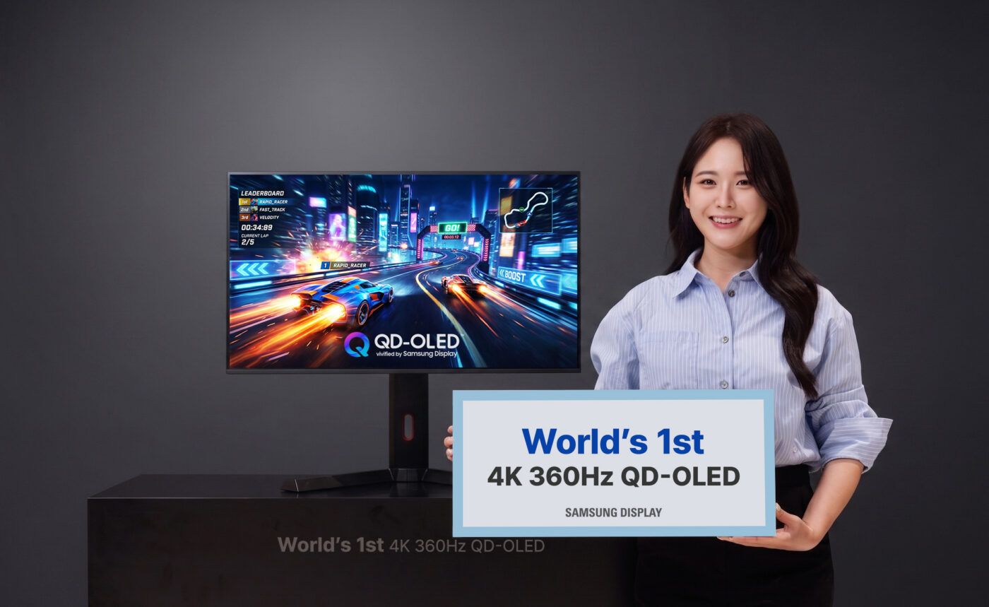 Pierwszy na świecie wyświetlacz QD-OLED o rozdzielczości 4K i częstotliwości odświeżania 360 Hz