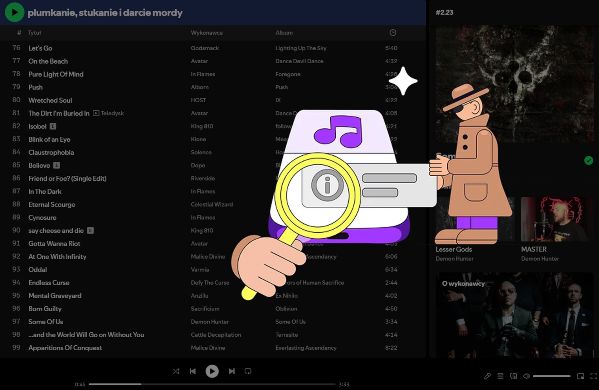 Spotify playlista muzyka, detekcja pod kątem AI