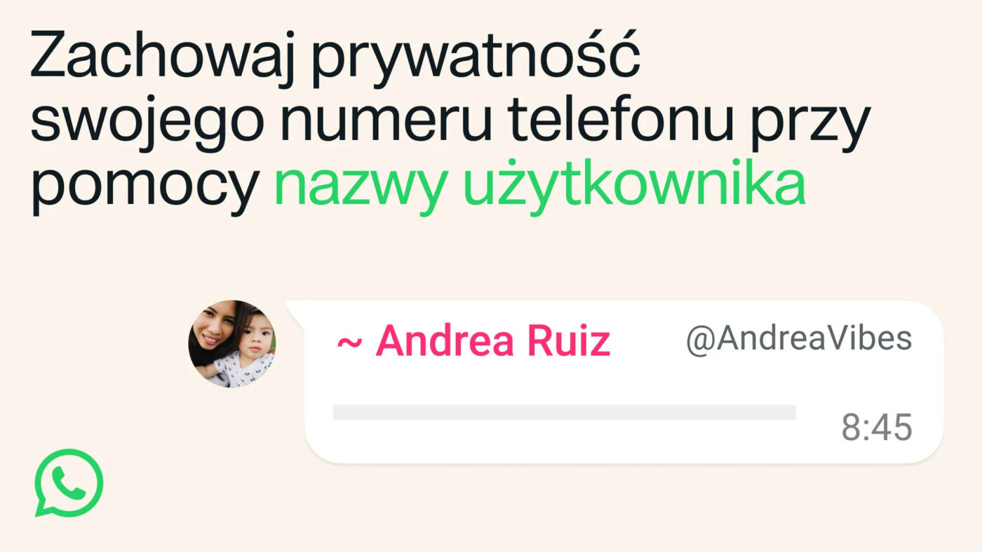 Nazwa użytkownika w WhatsApp