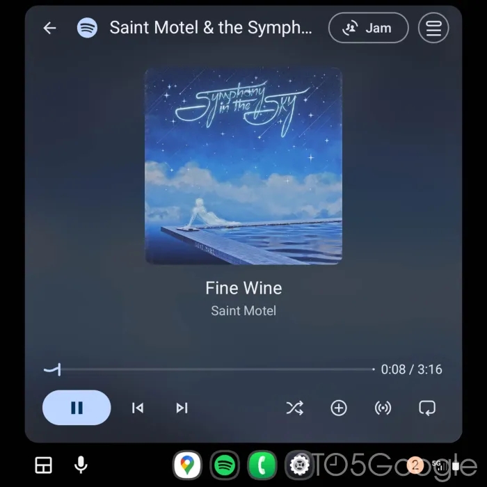 Android Auto Material 3 Expressive nowy wygląd aplikacji muzycznych