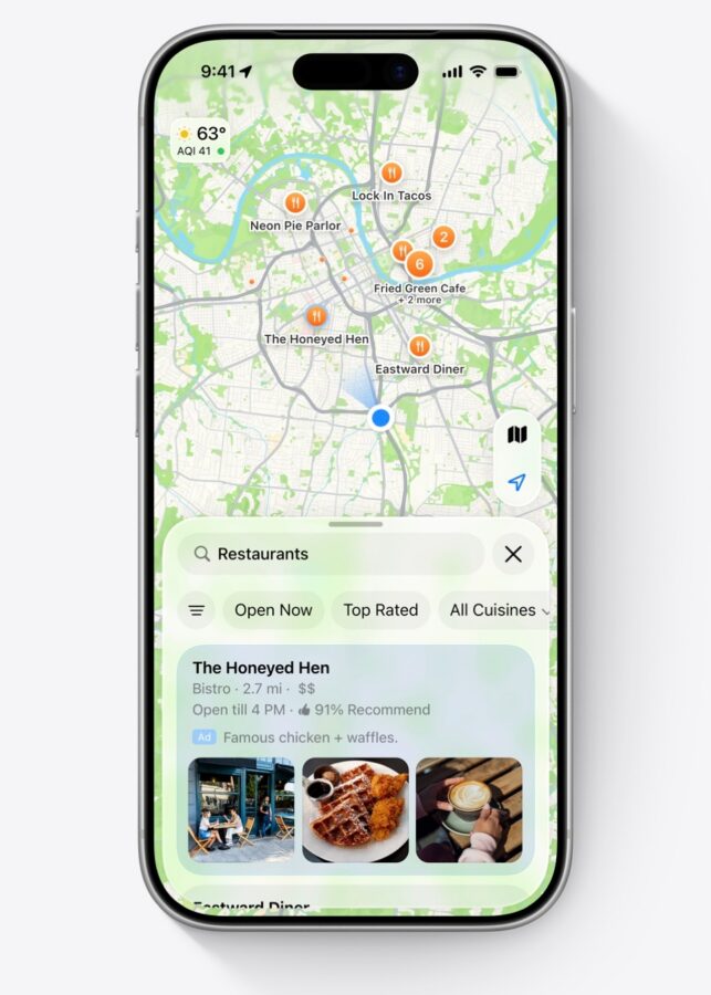 Apple Maps reklamy