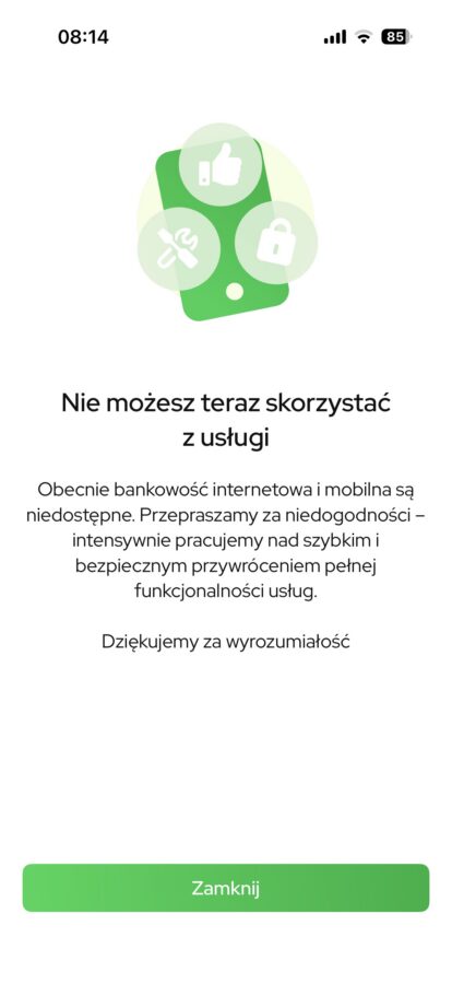 Awaria w VeloBanku 2 lipca 2026 roku źródło tabletowo.pl
