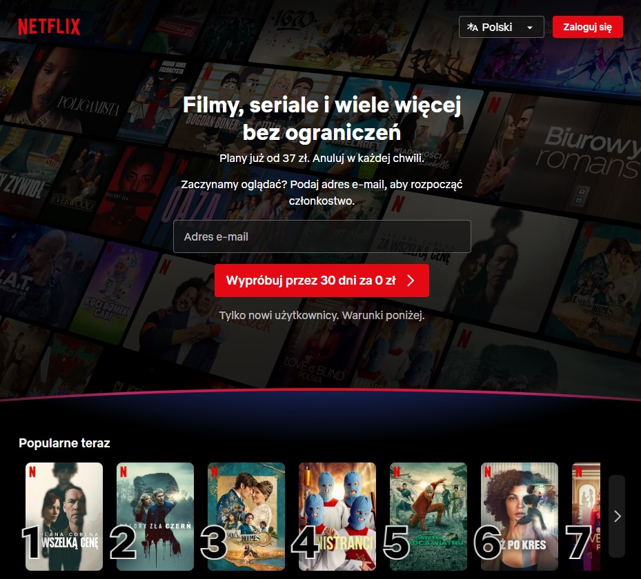 Darmowy okres próbny na Netflixie znów dostępny w Polsce