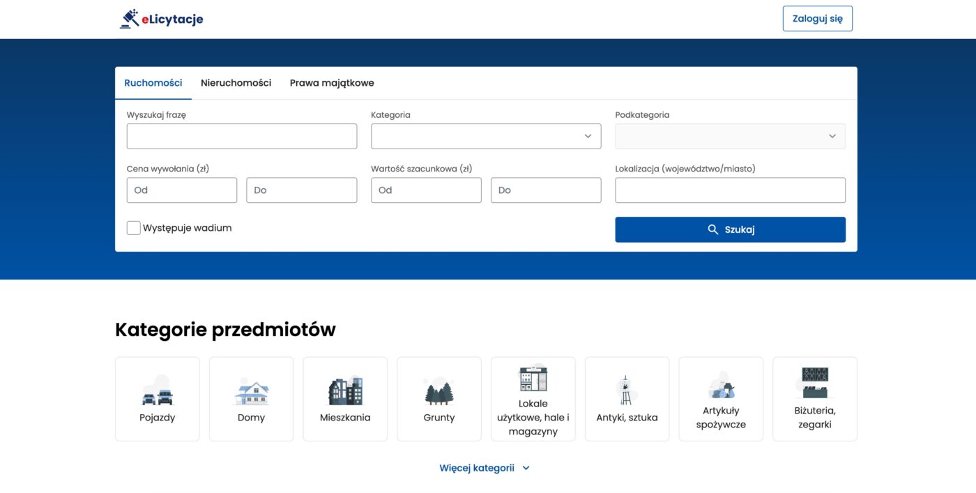Portal eLicytacje KAS
