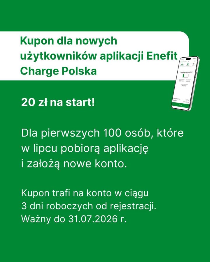 promocja na ładowanie elektryków na stacjach enefit w wakacje 2026