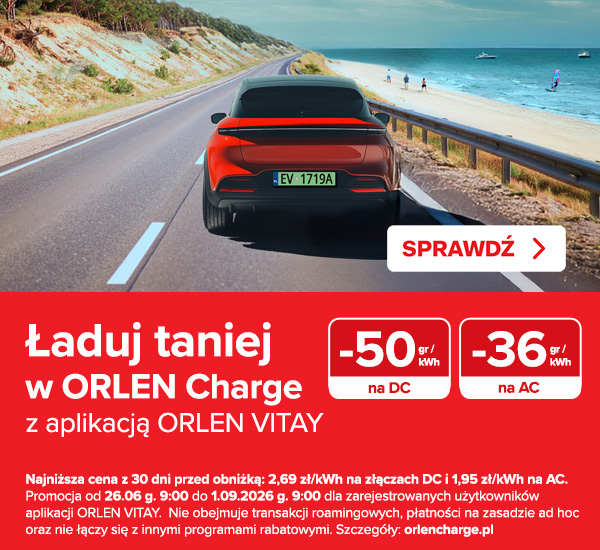 Niższe ceny ładowania elektryków na stacjach Orlen Charge w wakacje 2026