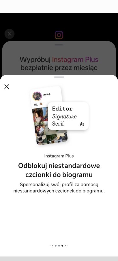 subskrypcja instagram plus źródło tabletowo.pl