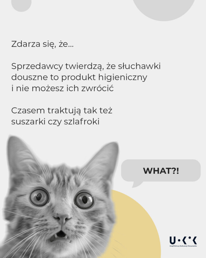 UOKiK wyjaśnia prawo do zwrotu słuchawek dousznych