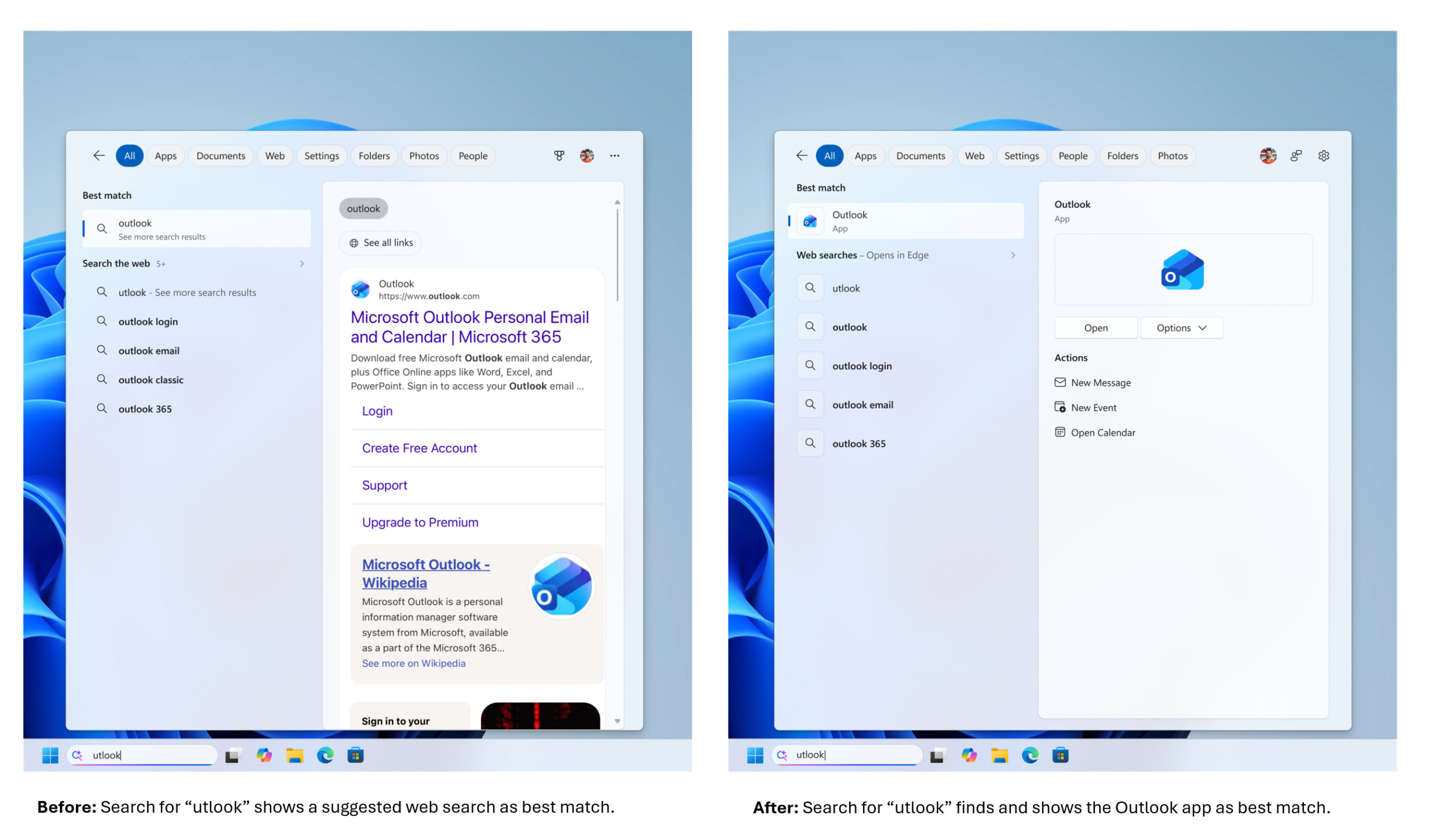 Odnajdywanie aplikacji w nowej wyszukiwarce w Windows 11