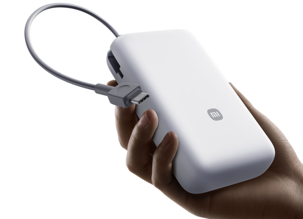 Powerbank Xiaomi 20000 mAh o mocy 22,5 W z wbudowanym przewodem