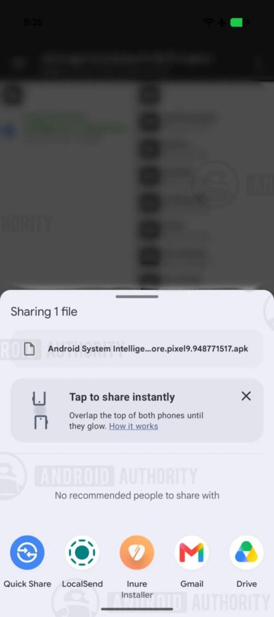 Funkcja Tap to Share na Androidzie
