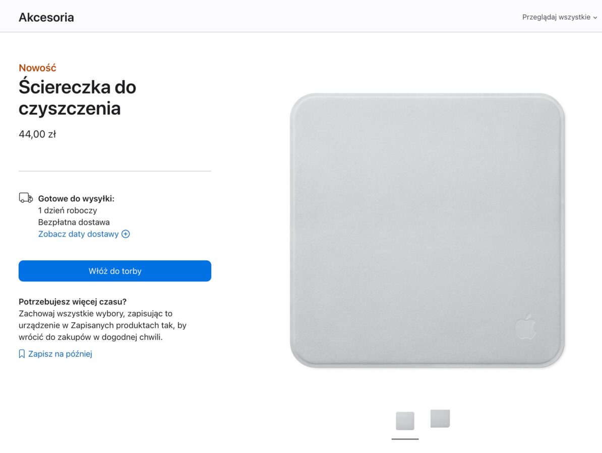 Apple ściereczka do czyszczenia