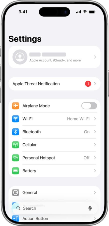 Powiadomienie Apple o zagrożeniach