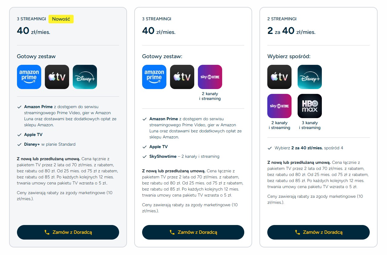 streaming, vod, zestawy, pakiety polsat box, amazon prime video, apple tv, disney+