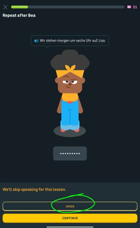 Duolingo ćwiczenia z mówienia